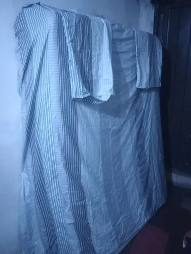 Jogo de Cama Casal 4 Peças Listrado (Verde e Branco