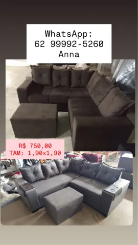 Sofá de Canto com Design Moderno (@)