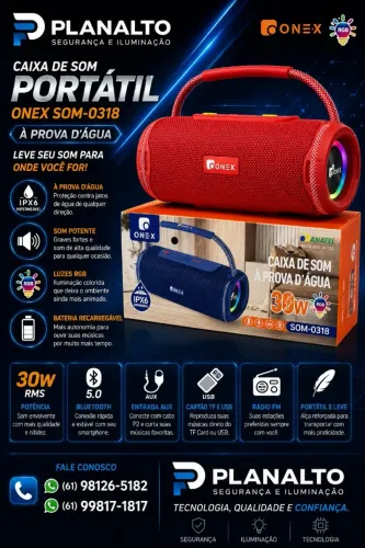 CAIXA DE SOM 30W PORTATIL ONEX PROVA D AGUA  SOM- 0318