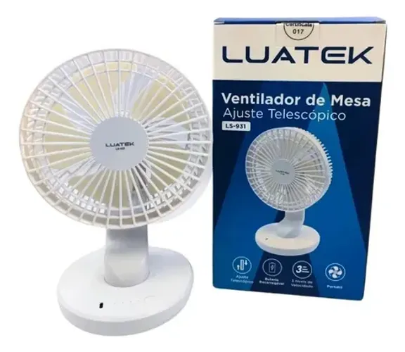 Ventilador De Mesa Ajuste Telescópio Luatek Ls-931
