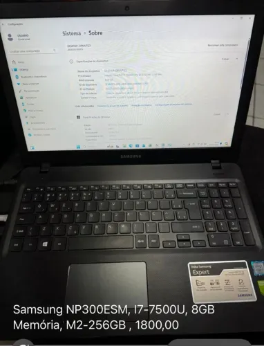 Nootbook Samsung NP300SM i7 7500U