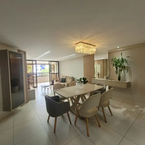 Apartamento PORTEIRA FECHADA para venda com157m2 e 4 SUÍTES na orla de João Pessoa -PB