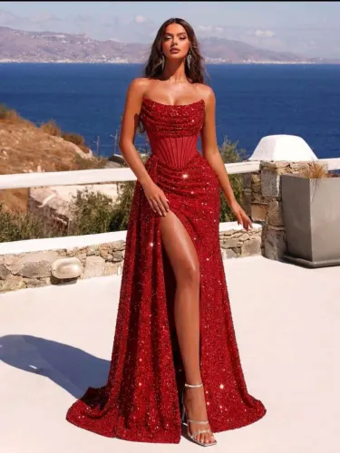 Vestido de festa vermelho
