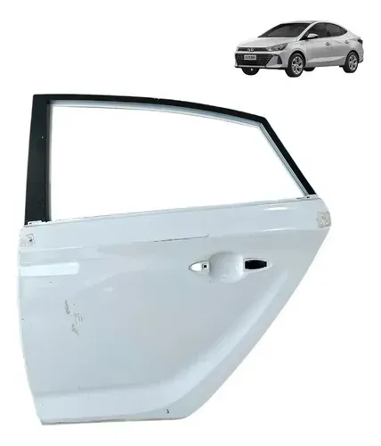 Porta Hb20 Sedan Traseira Esquerda 2013 A 2019 Original Esquerdo Branco