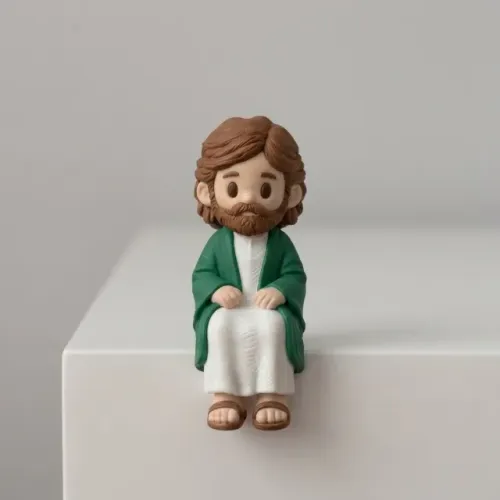 Miniatura Sentada José - Colecionável Religioso