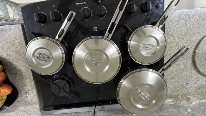 Conjunto de 4 panela aco inox 