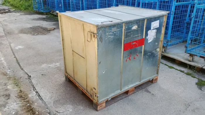 Gaiola container fundo pallet 1,00 x 1,20 x 1,00