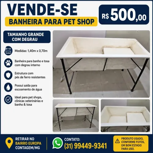 Banheira pet shop