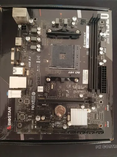 Placa mãe biostar a320mh x6 am4 + cooler box AMD