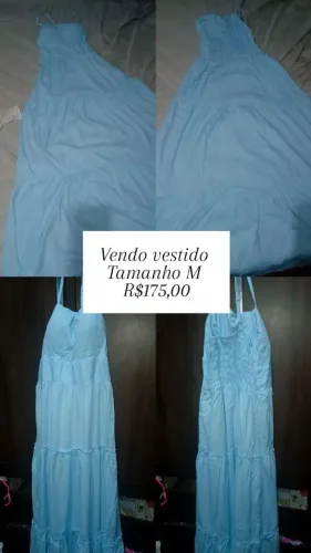 Vestido longo azul 