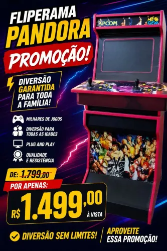 Fliperama Pandora box multi jogos semi Nova