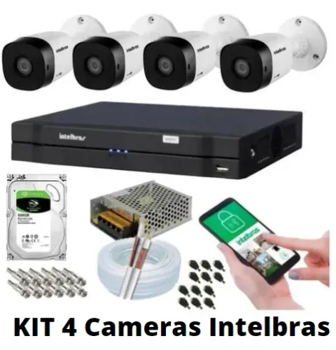 CÂMERAS DE SEGURANÇA INTELBRAS - KIT 4 CÂMERAS COM INSTALAÇÃO INCLUSA ?