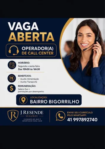 Vaga para Operador de Call Center
