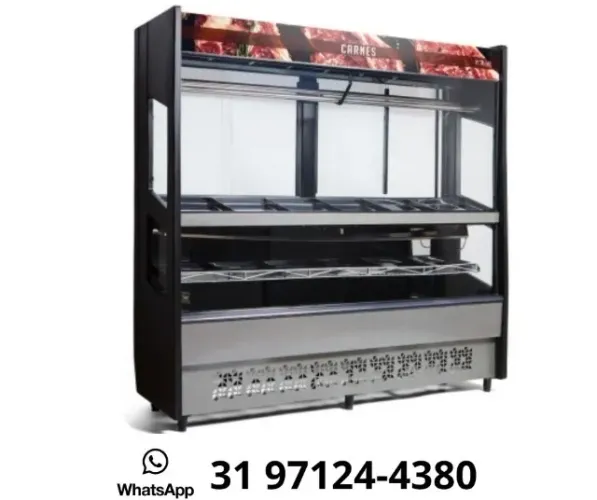 Balcão de Açougue 2x2 Metros Polar Preto 220v