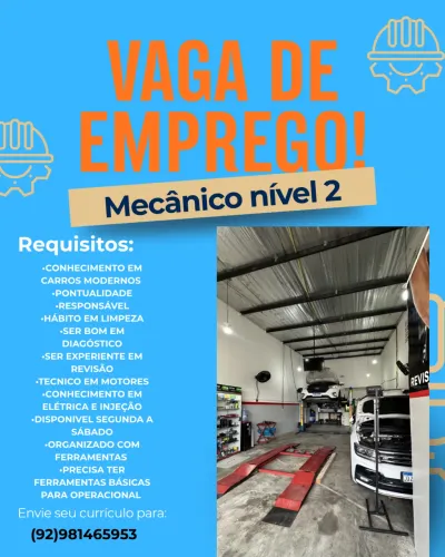 Vaga de emprego mecânico nível 2 