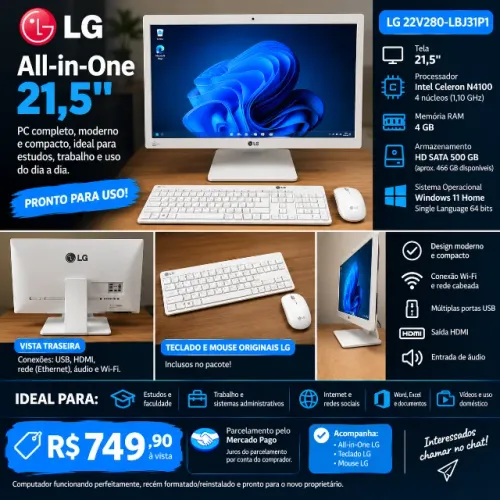 PC ALL IN ONE LG 21,5"