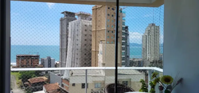 aluguel anual com linda vista mar  mobiliado apartamento em itapema 