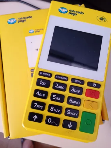 MAQUININHA PONT AIR 2 MERCADO PAGO, CHIP VIVO, WIFI, SLOT DE CARTÃO