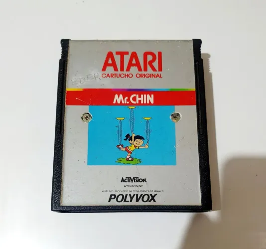 Mr CHIN ATARI 2600 CARTUCHO 100% ORIGINAL ACTIVISION POLIVOX SILVER LABEL RARIDADE ZERADA 