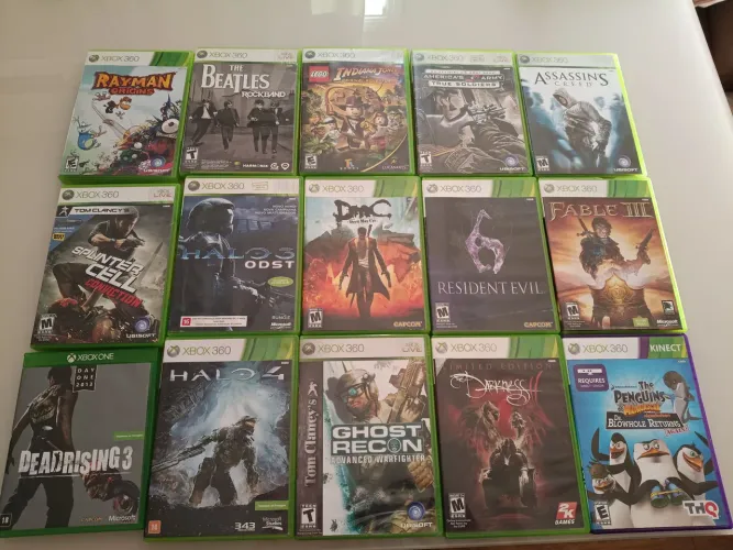 Jogos completos Xbox 360 originais  levando 2 10% desconto , a partir de 50,00