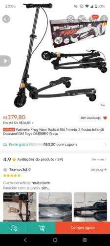 Patinete de impulso radical