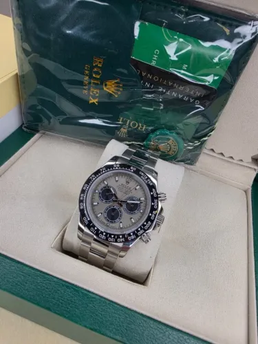 Relogio Rolex Daytona Fundo Cinza Automatico Vidro Safira AAA+ COM CAIXA 10X SEM JUROS