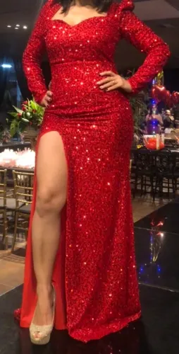 Vestido vermelho de festa