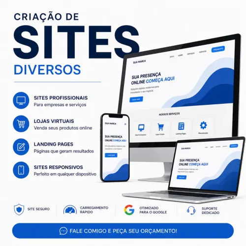 Crio sites para você ou sua marca