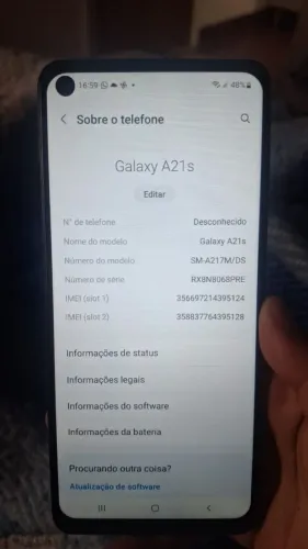 Troco esse A21s zerado