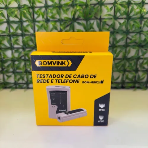 KIT TESTADOR DE CABO DE REDE E TELEFONIA BOM-6802