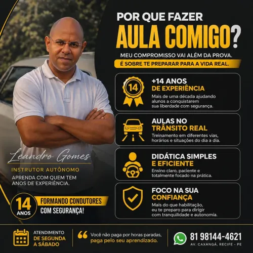 Leandro Gomes Instrutor autônomo em Recife Pernambuco 