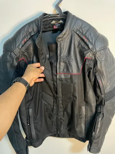 Jaqueta de couro falcon Texx para motociclismo