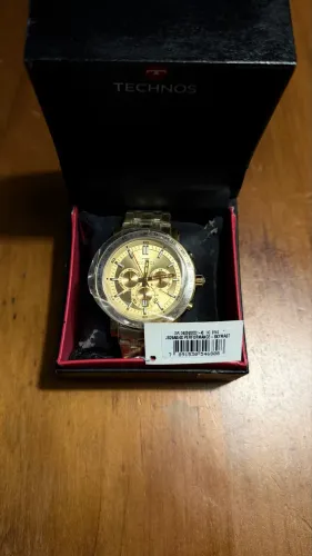 RELÓGIO TECHNOS SKYMASTER DOURADO ORIGINAL - SEM USO - COM NOTA FISCAL