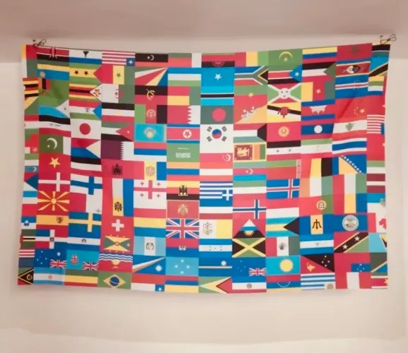 Bandeira flâmula países do mundo grande 1,50x1,00 em tecido