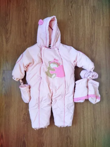 Macacão de Frio Rosa Chicco Tamanho 18 meses