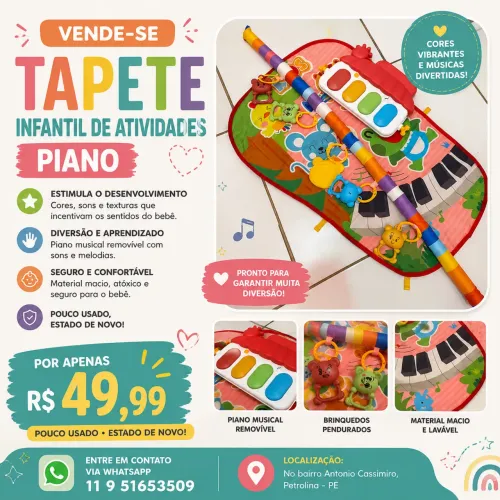 Tapete infantil de atividades