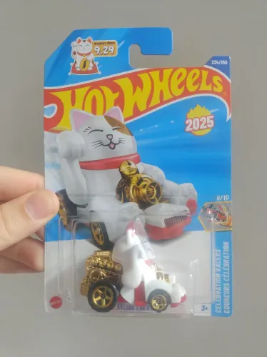 Miniatura Hotwheels Feline Lucky Branco Temático 1:64 Novo