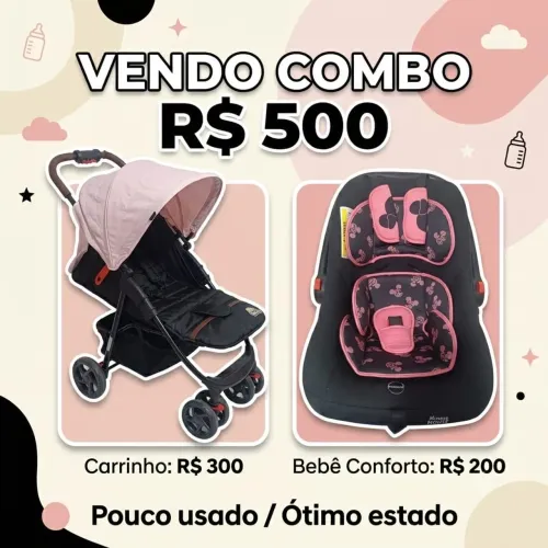 CARRINHO DE BEBÊ E BEBE CONFORTO