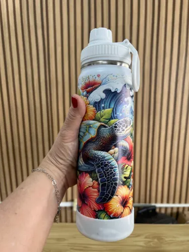 Garrafas térmicas 800ml gravação UV