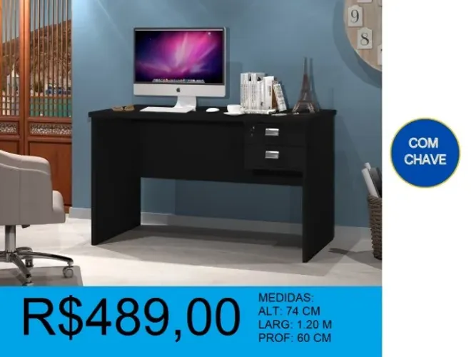 Escrivaninha reta 100% mdf - temos a pronta entrega 