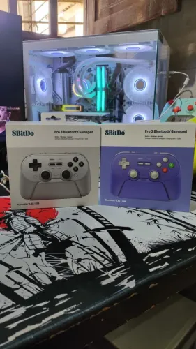 Controle Joystick 8bitdo Pro 3 + Dock de carregamento - Enviamos - Aceitamos Cartões