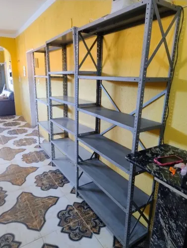 Estante Metálica Para Estoque / Loja / Garagem - Prateleira De Aço