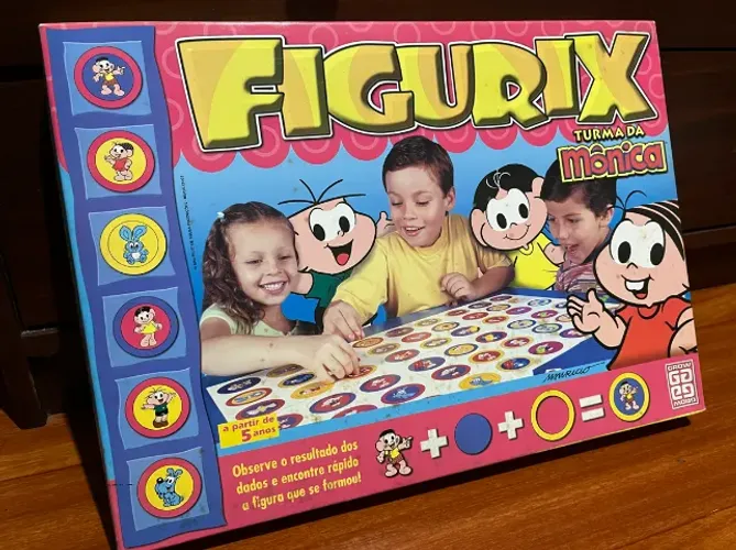 Jogo de tabuleiro Figurix Turma da Mônica - COMPLETO - USADO - LEIA A DESCRIÇÃO