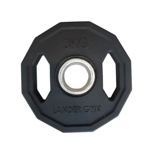 Anilha olímpica Dectagonal com anel em inox 3kg - R$ 60
