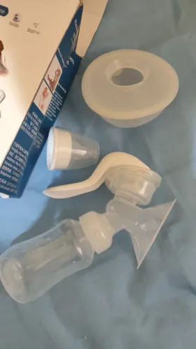 Conjunto bomba de peito amamentação manual com 1 concha, 1 garrafa e 1 mamilo