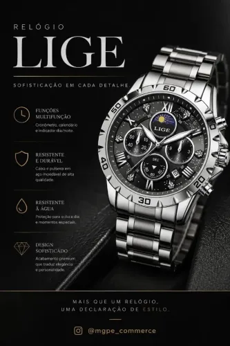 Promoção, última unidade. Relógio Masculino LIGE Original