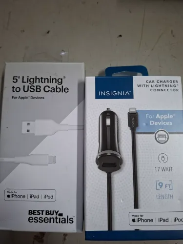 Lote 1 cabo e um carregado com cabo ambos original para Apple