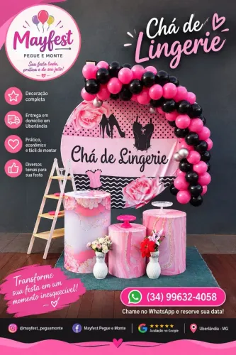 Pegue e Monte decoração de festa de aniversário 