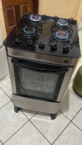 Fogão Esmaltec Mesa de Vidro e Inox