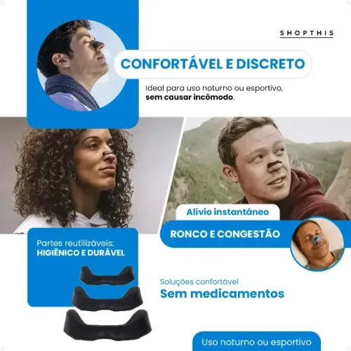 Expansor Nasal Magnético Reduz O Ronco Kit Tiras Magnéticas